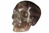 Realistic, Carved, Banded Purple Fluorite Skull #151016-2